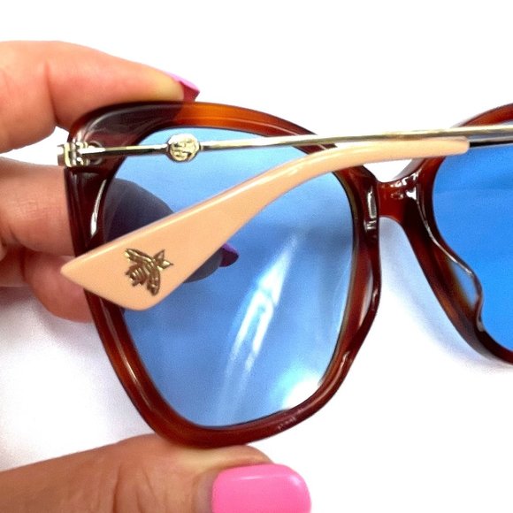 NWT Auc Gucci Blue Butterfly Sunglasses - Picture 13 of 13
